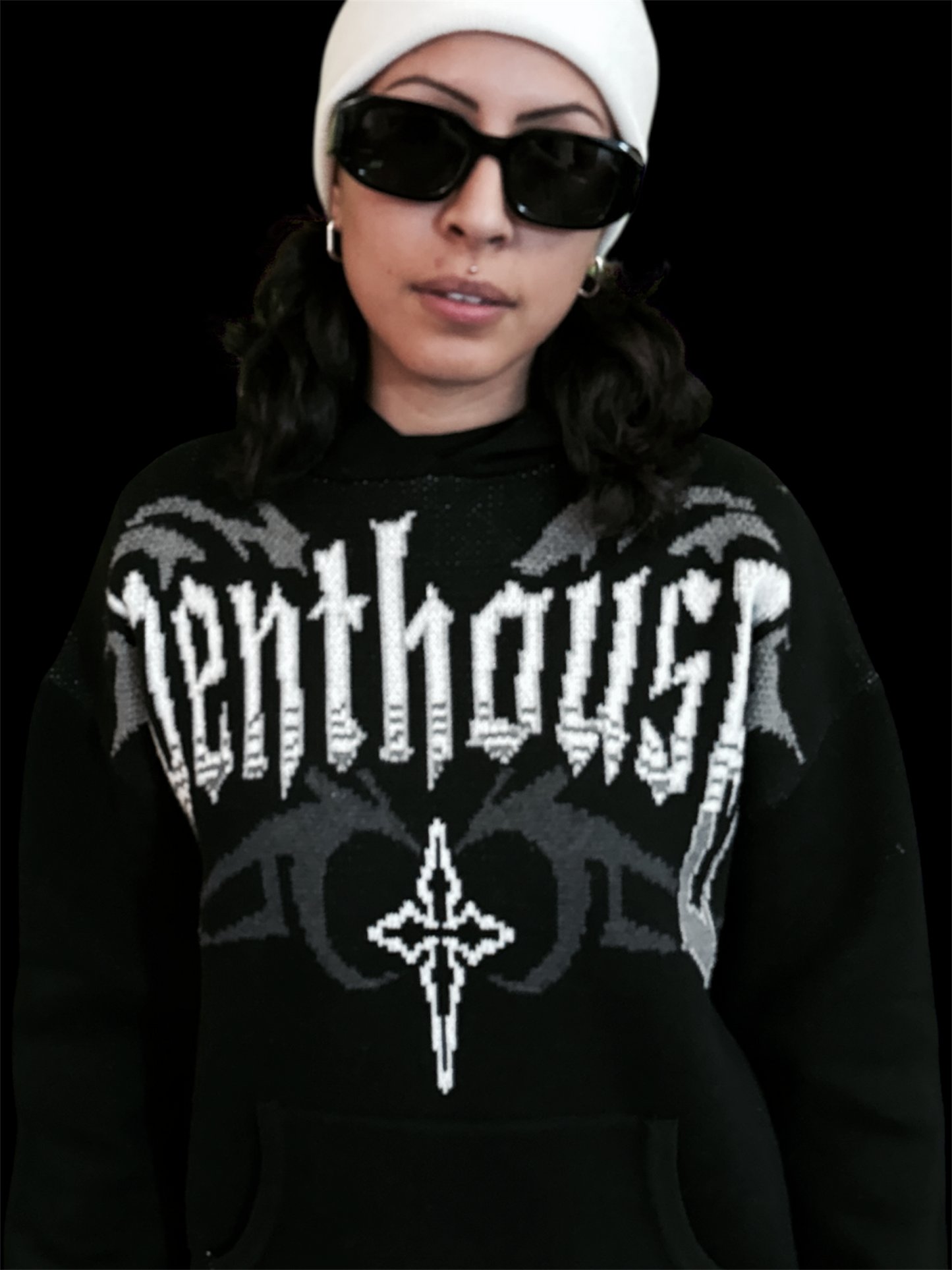Jaquard Knit Hoodie