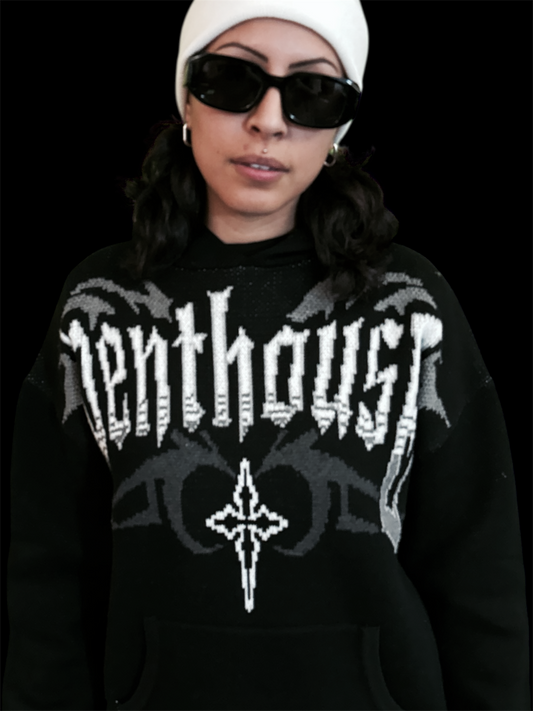 Jaquard Knit Hoodie