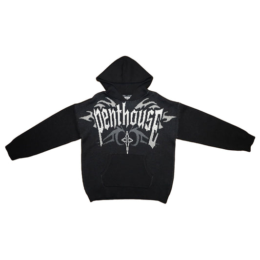 Jaquard Knit Hoodie